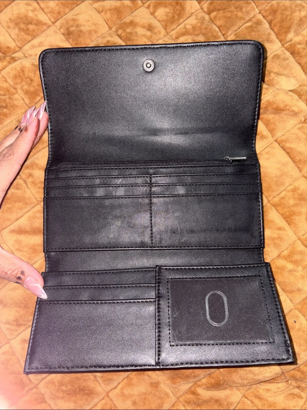 Target Black Long Leather Wallet